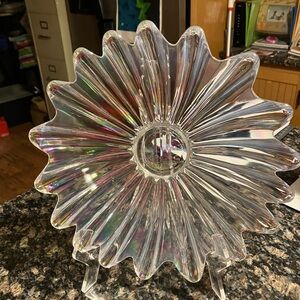 Vintage Federal Celestial Carnival Iridescent Glass dish bowl